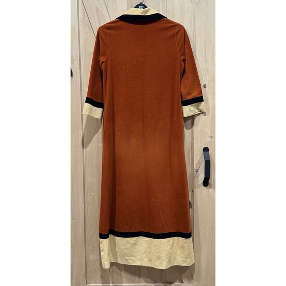 Vanity Fair Velour Robe House Coat With Zipper Brown - Picture 3 of 10